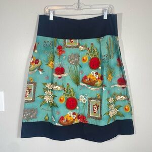 HEMET Frida Kahlo Print Skirt 2XL Cotton Made in USA Viva Frida Art Skirt